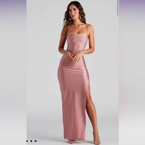 Brand new Windsor Ella Cowl Neck Satin Dress